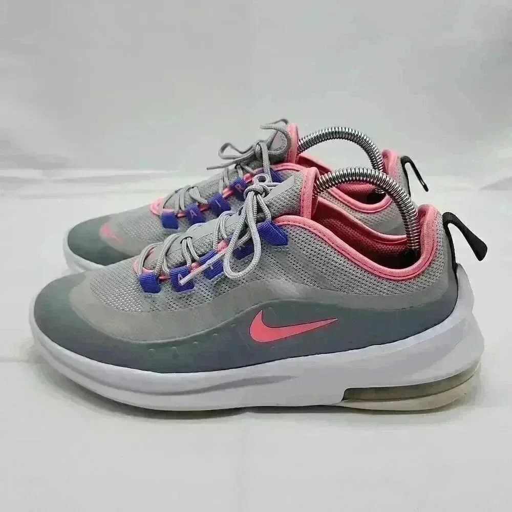 Nike Air Kids Max Axis GS Sneakers Shoes Light Smoke Grey Sunset Pulse Size 7Y